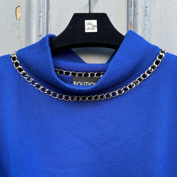 Boutique Moschino Blue Chain Detail Sweater, size 8 - Picture 4 of 8